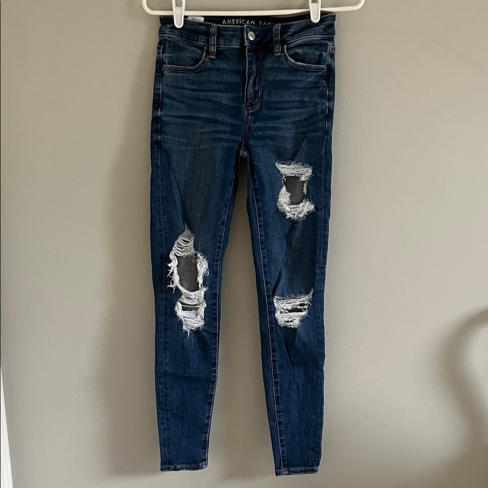American Eagle distressed skinny jeans